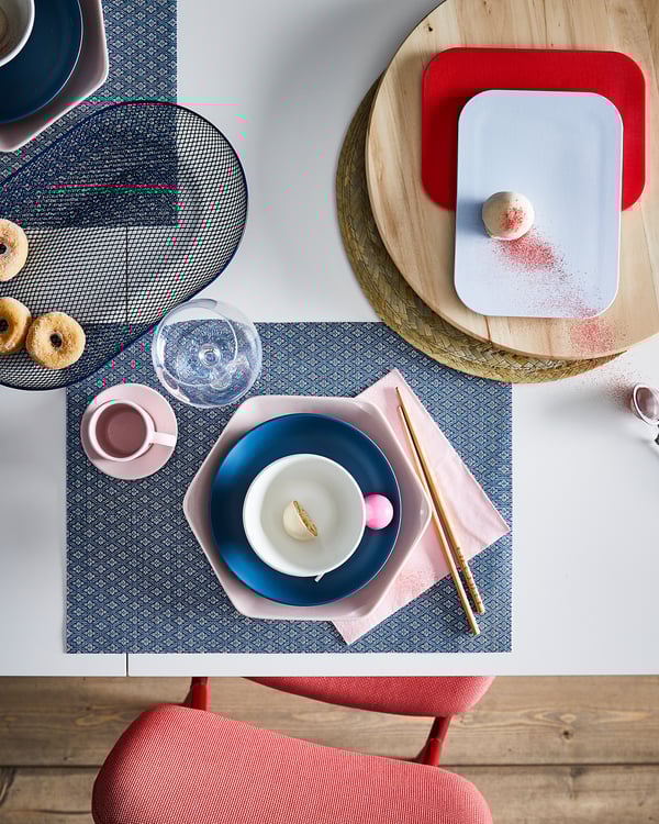 GALLRA Place mat blue/patterned IKEA