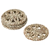 GALLSOPP Coaster, natural/sedge handmade