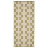 GÅNGSTIG Kitchen mat, flatwoven green/off-white, 2 ' 4 "x5 ' 3 "