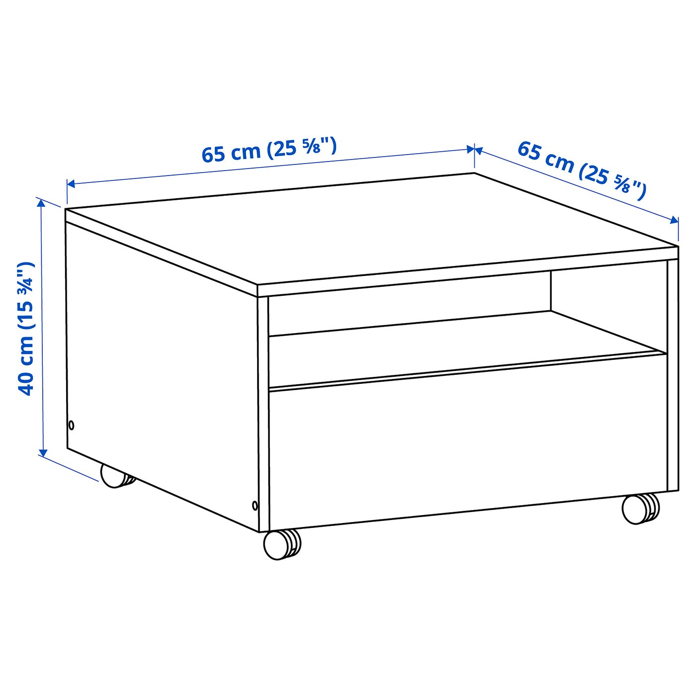 GARNANÄS coffee table, green, 65x65 cm (255/8x255/8