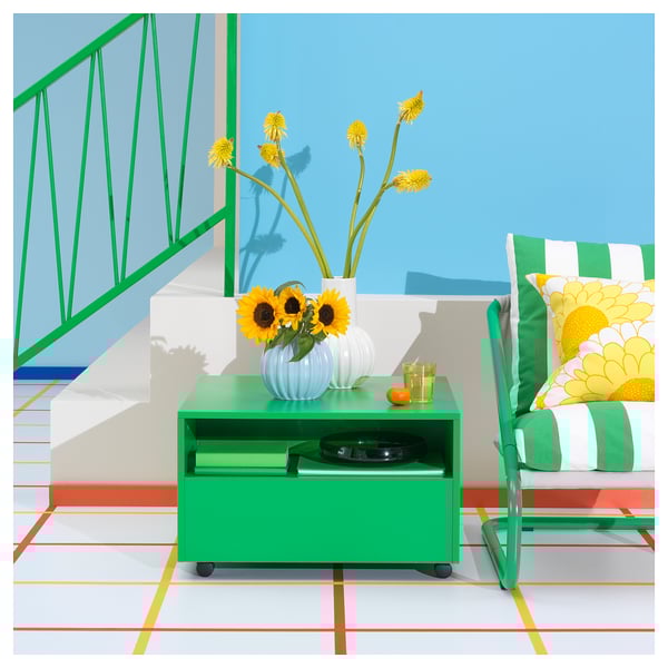 GARNANÄS Coffee table, green, 25 5/8x25 5/8 "