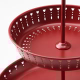 GARNERA Serving stand, two tiers, red