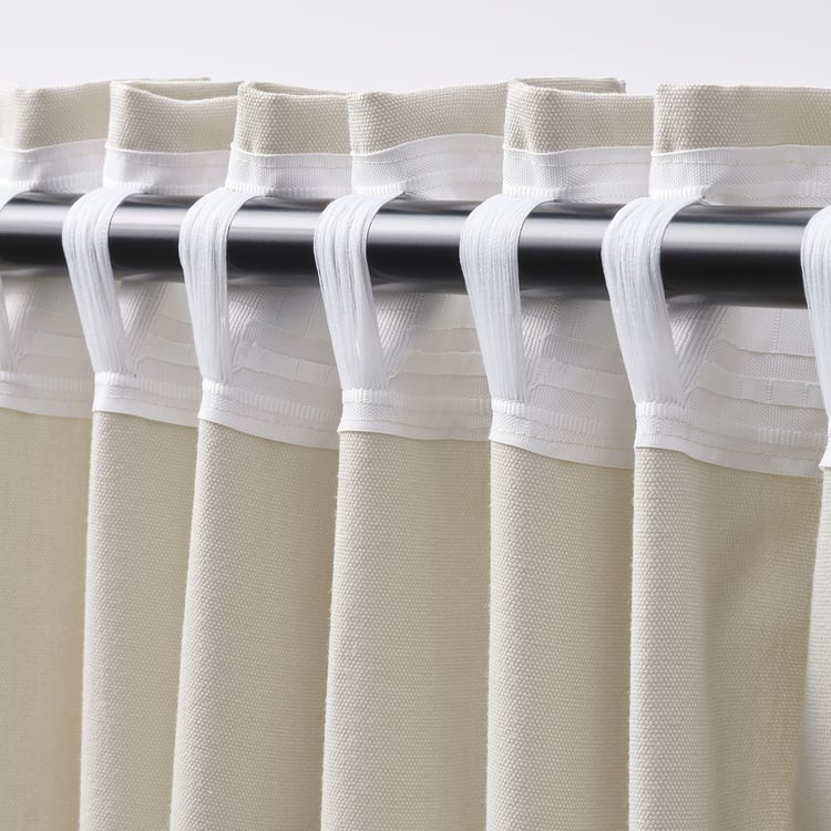 GINSTMOTT curtains, 1 pair, beige/with heading tape, 145x250 cm (57x98 ...