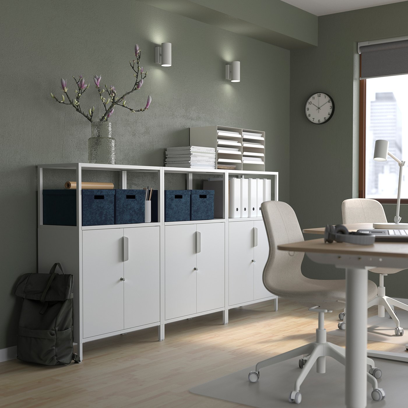 GJÄTTA storage box with lid, velvet dark blue, 25x35x20 cm (9 ¾x13