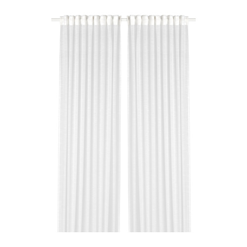 GJERTRUD Sheer curtains, 1 pair white IKEA