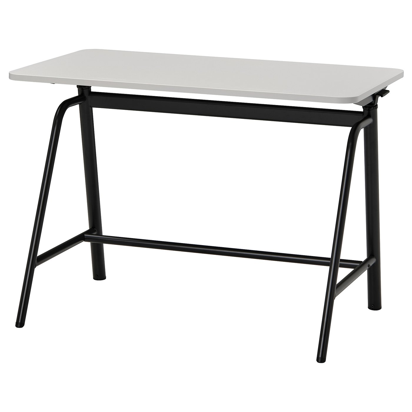 GLADHÖJDEN desk sit/stand, light gray/anthracite, 100x60 cm