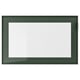 GLASSVIK Glass door, dark olive-green/clear glass, 23 1/2x15 "