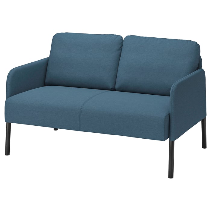 GLOSTAD loveseat, Knisa medium blue IKEA CA
