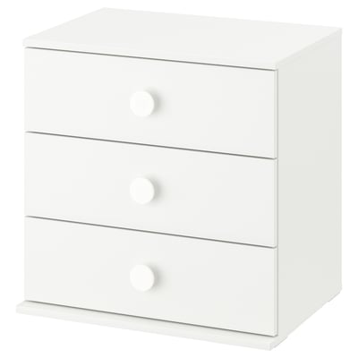 GODISHUS 3-drawer chest, white, 23 5/8x16 7/8x23 5/8 "