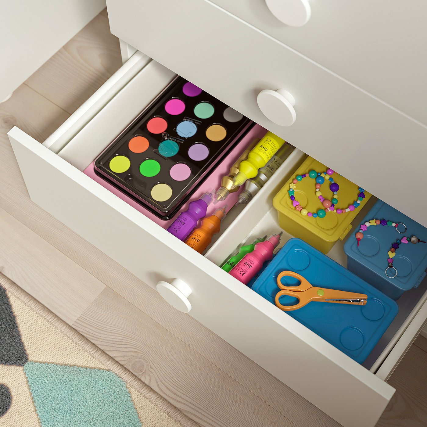 Drawer ブラウス GODISHUS 3-drawer chest, white, 60x43x60 cm (235/8x167/8x235/8