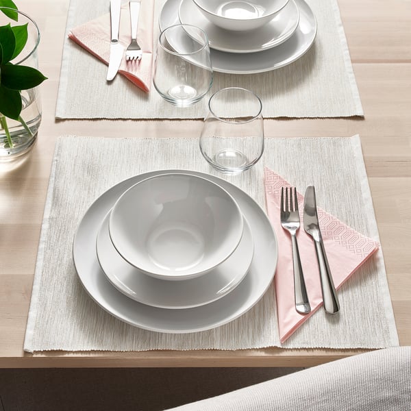 GODMIDDAG 18-piece dinnerware set, white