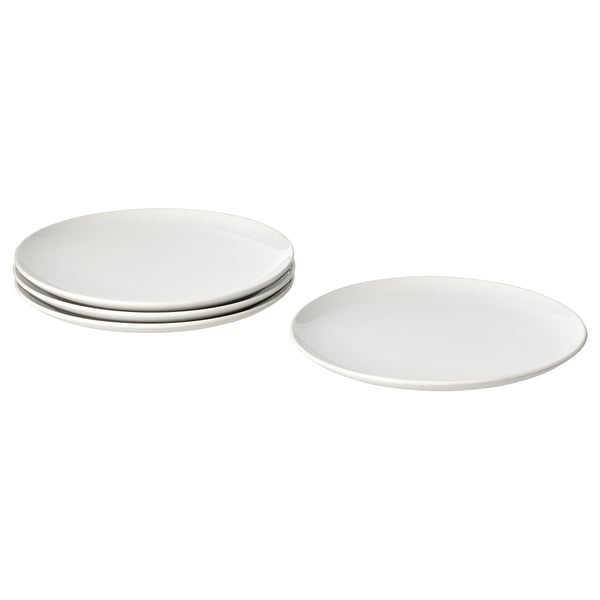 GODMIDDAG Plate, white, 10 "
