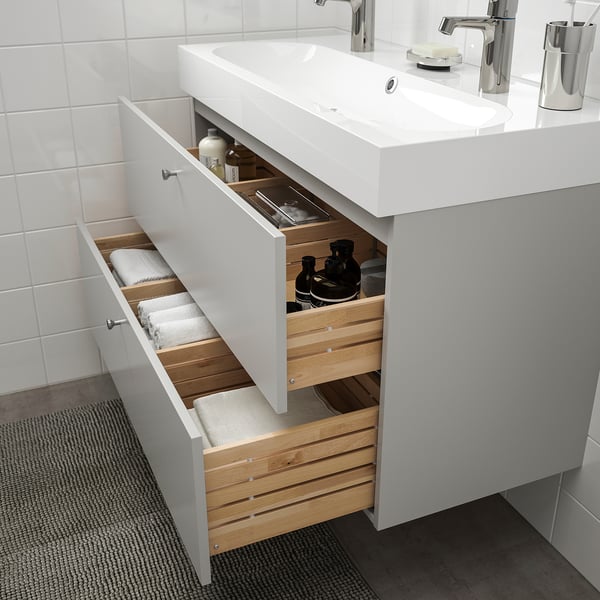 godmorgon bathroom vanity gillburen light gray 393 8x181 2x227 8 100x47x58 cm ikea