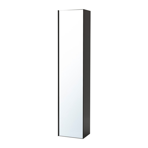 High with mirror door high gloss gray IKEA