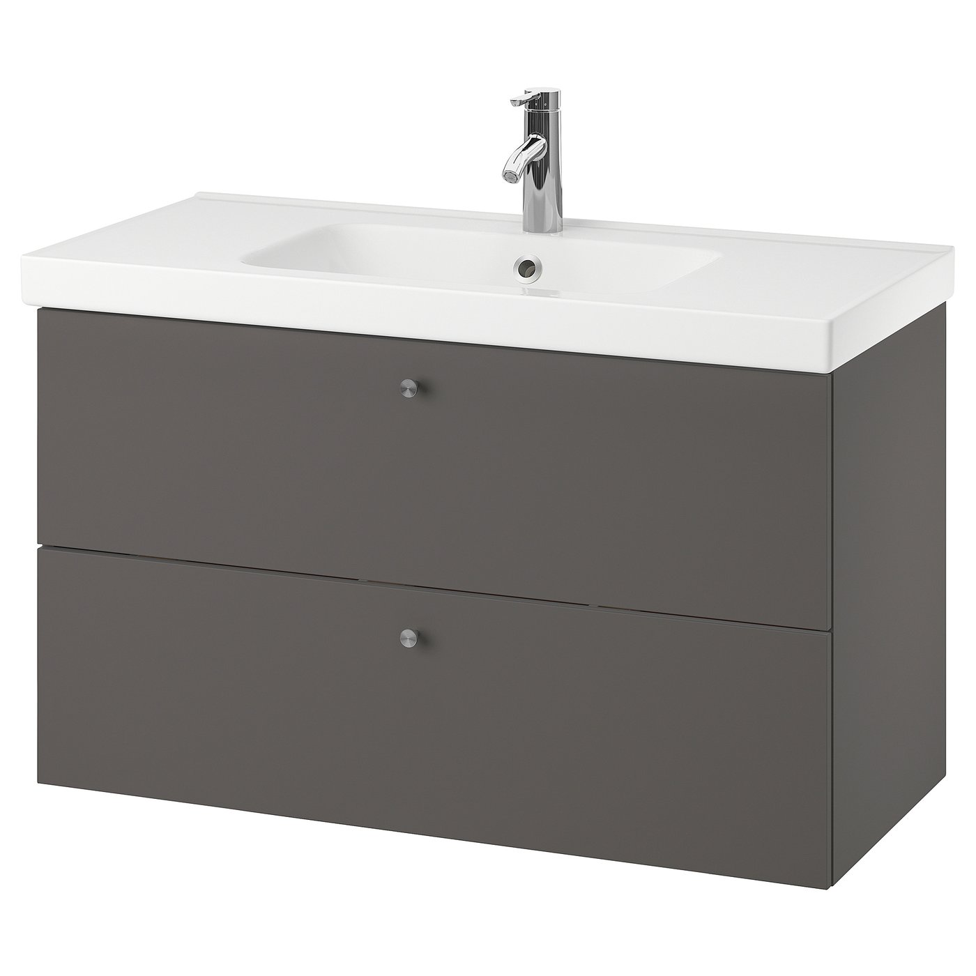 Godmorgon Odensvik Bathroom Vanity Gillburen Dark Gray Dalskr Faucet Ikea