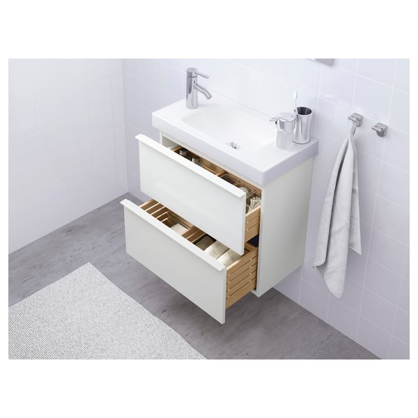 GODMORGON Bathroom vanity - high gloss white - IKEA