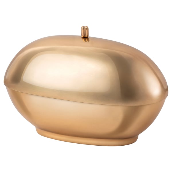 GOKVÄLLÅ Serving bowl with lid, 13x7x8 "