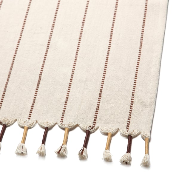 GOKVÄLLÅ Table runner, beige/brown, 14x51 "