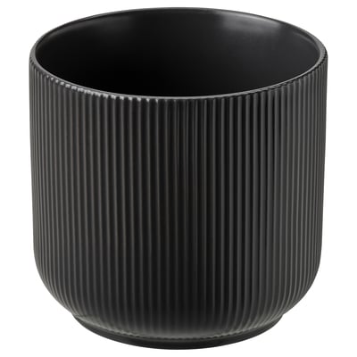 GRADVIS Plant pot, indoor/outdoor black, 4 ¾ "