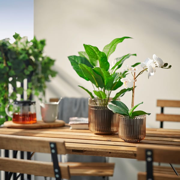 GRADVIS Plant pot, indoor/outdoor/light brown, 3 ½ "