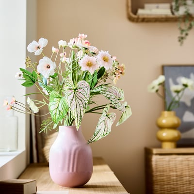 GRADVIS Vase, pink, 8 ¼ "