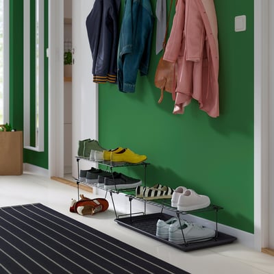 GREJIG Shoe rack, gray, 22 7/8x10 5/8x6 3/4 "