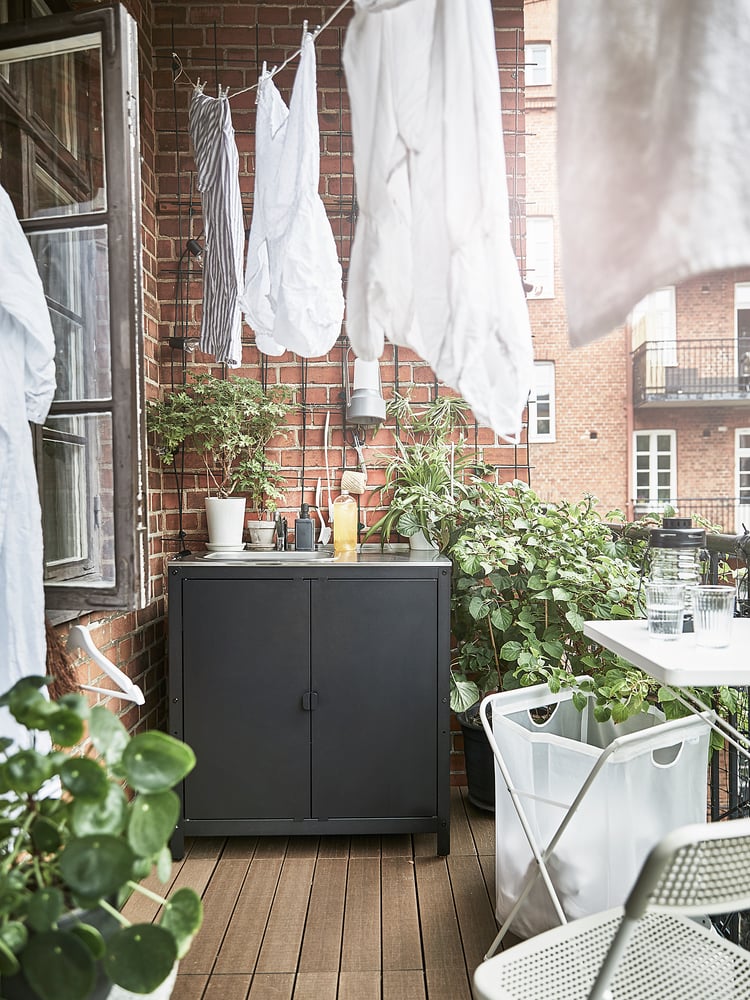 GRILLSKÄR kitchen sink unit/cabinet, outdoor, stainless steel, 86x61 cm ...