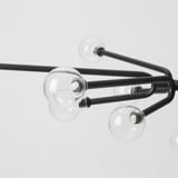 GRINSBYN Chandelier w light bulbs, 13-armed, black