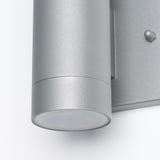 GRÖNSPRÖT Wall up/downlight, hardwired, outdoor aluminium-colour, 6 1/4 "