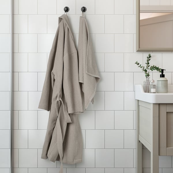 GULDLÖNN Bathrobe, beige, L/XL