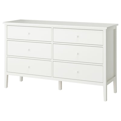 GULLABERG 6-drawer dresser, white/anchor/unlock-function, 66 1/8x18 7/8x39 3/8 "