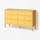 GULLABERG 6-drawer dresser, yellow, 66 1/8x18 7/8x39 3/8 "