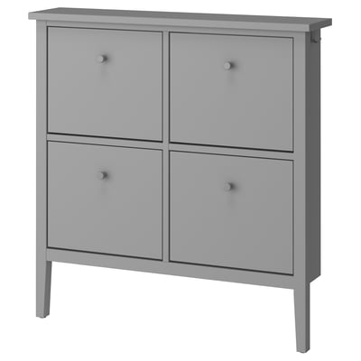 GULLABERG Shoe cabinet with 4 compartments, gray, 41 3/8x8 5/8x42 1/8 "
