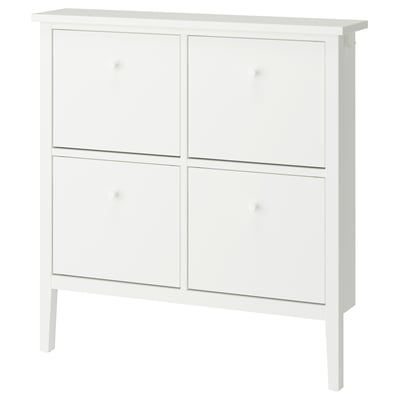 GULLABERG Shoe cabinet with 4 compartments, white, 41 3/8x8 5/8x42 1/8 "