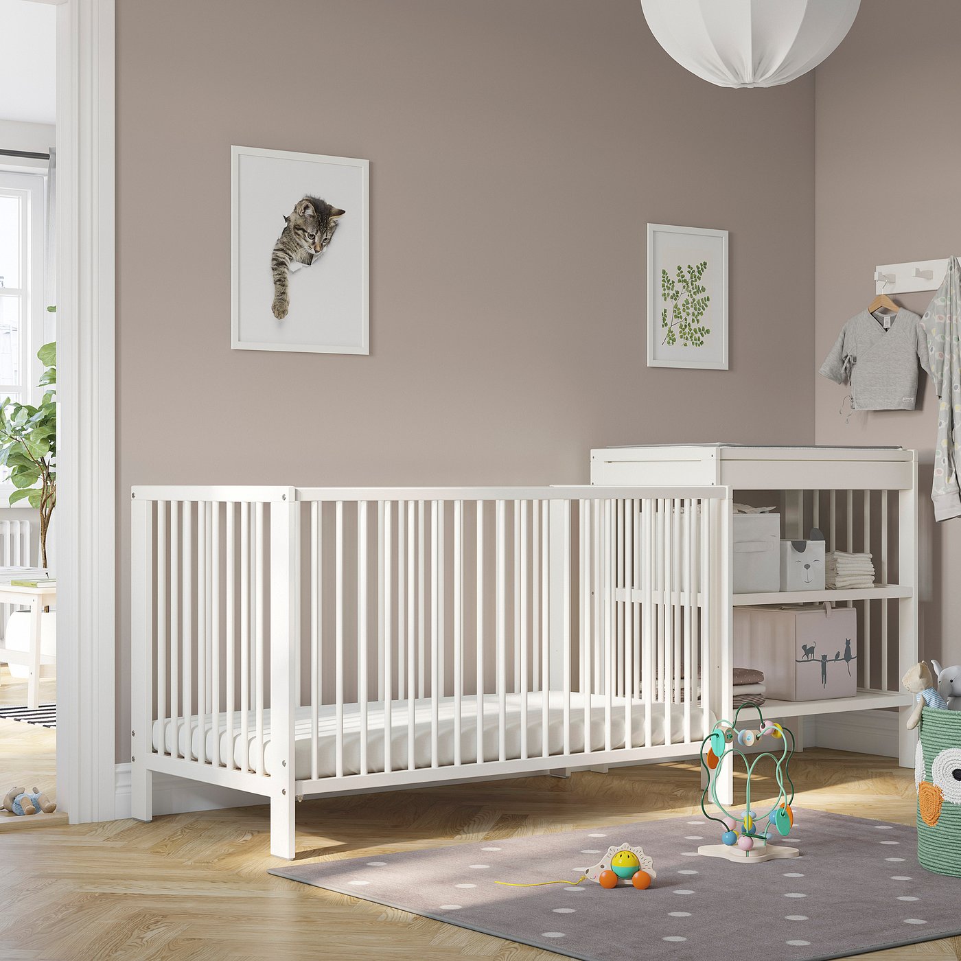 GULLIVER crib, white, 70x132 cm (271/2x52