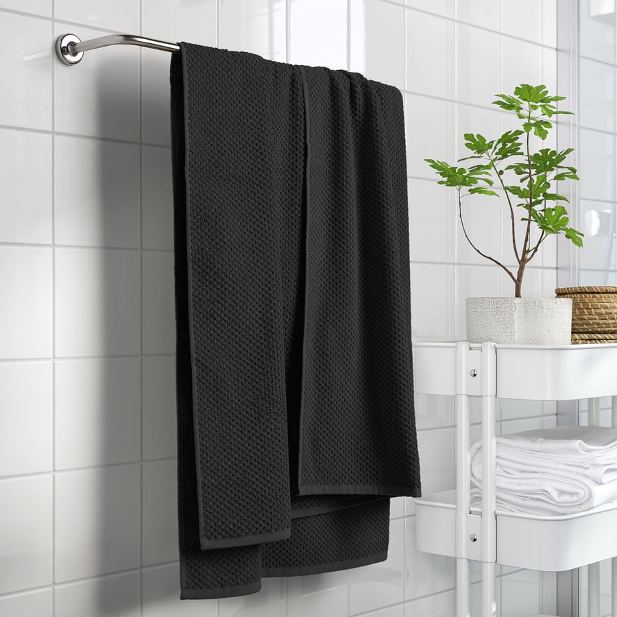 GULVIAL bath sheet, black, 100x150 cm (39x59") - IKEA CA