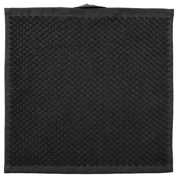 GULVIAL Washcloth, black, 12x12 "