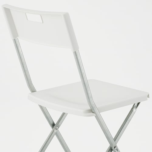 GUNDE folding chair, white IKEA CA