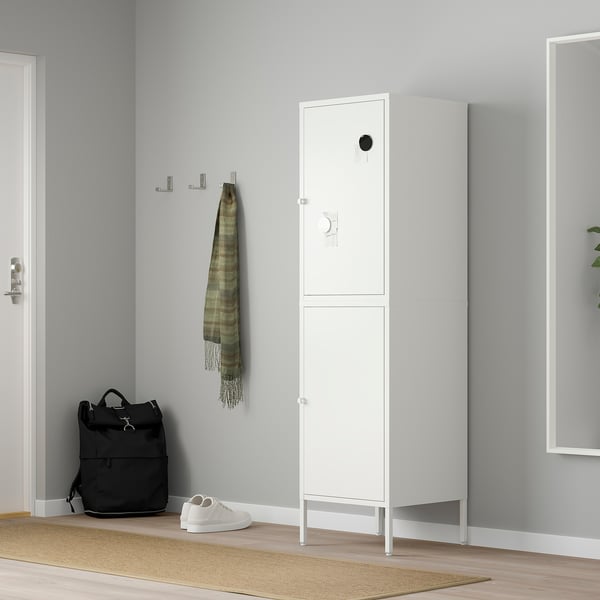 HÄLLAN storage combination with doors, white, 45x47x167 cm (173/4x181