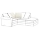 HÄRLANDA Corner section, Inseros white