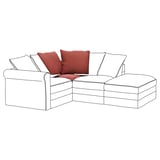 HÄRLANDA Corner section, Ljungen light red