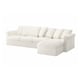 HÄRLANDA Cover for sectional, 4-seat, with chaise/Inseros white
