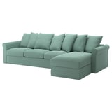 HÄRLANDA Cover for sectional, 4-seat, with chaise/Ljungen light green