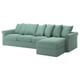 HÄRLANDA Cover for sectional, 4-seat, with chaise/Ljungen light green