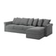 HÄRLANDA Cover for sectional, 4-seat, with chaise/Ljungen medium gray