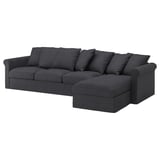 HÄRLANDA Cover for sectional, 4-seat, with chaise/Sporda dark gray