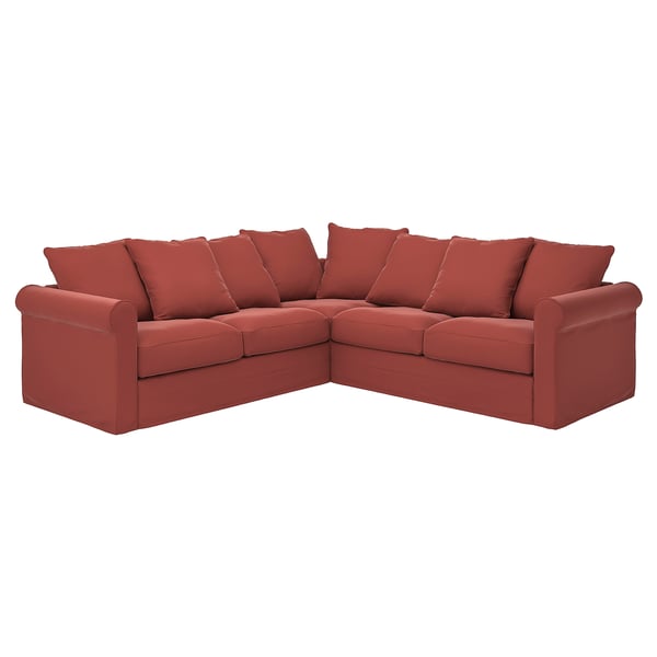 HÄRLANDA Sectional, 4-seat corner, Ljungen light red