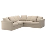 HÄRLANDA Sectional, 4-seat corner, Sporda natural