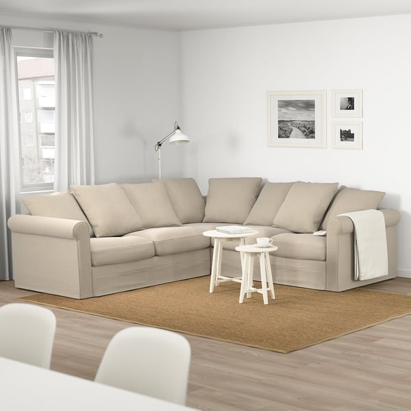 HÄRLANDA Sectional, 4-seat corner, Sporda natural