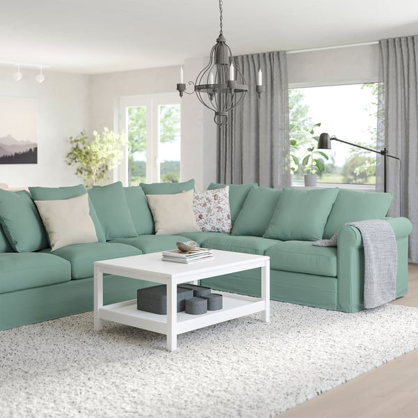 HÄRLANDA sectional, 5seat corner, Ljungen light green IKEA CA